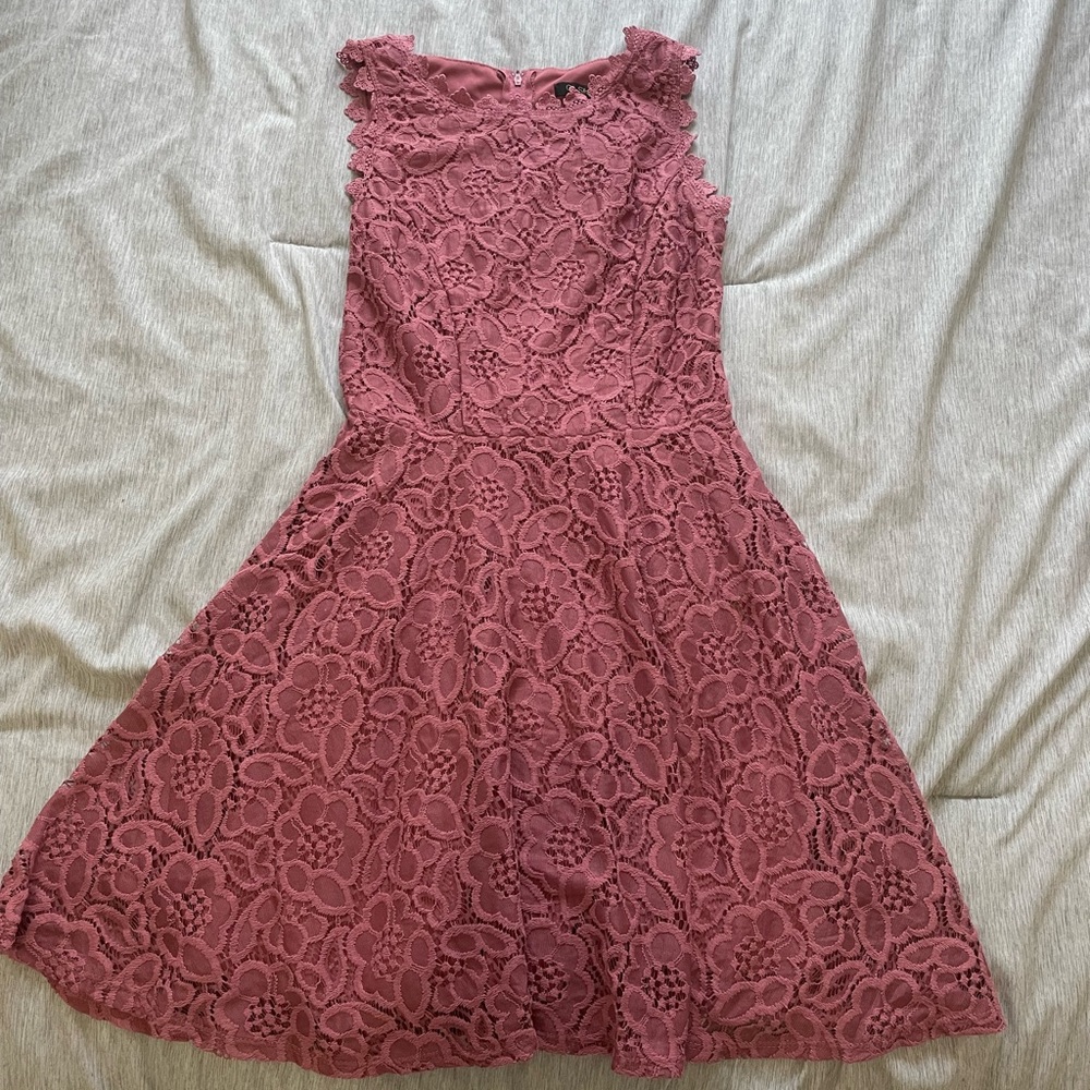cute pink flowery dress.